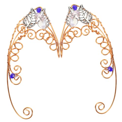 CAXUSD Elfische Ohrclips Damen Ear Non piercing Ohrklemmen Eleganter Ohrschmuck für Mädchen und Frauen Vielseitig Kombinierbar zu Party Casual Cosplay Langlebig und Auffällig von CAXUSD