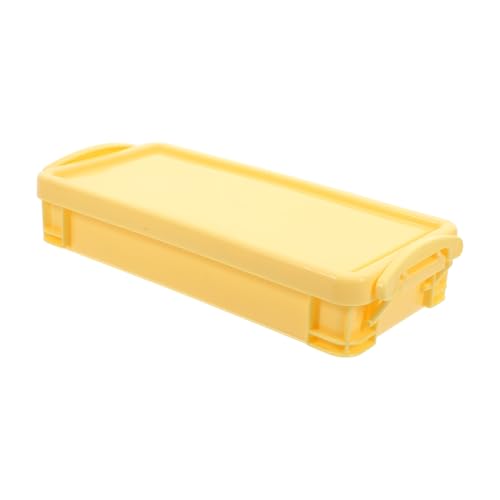 CAXUSD Federmäppchen Aus Kunststoff Stapelbar Mit Deckel Zum Aufbewahren Von Stiften Und Künstlerbedarf Kleines Und Robustes Design Für Schule Und Büro von CAXUSD