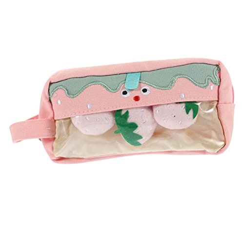 CAXUSD Erdbeer Bleistift Tasche für Schule Tragbare Stifttasche mit Reißverschluss Multifunktionale Bleistift Aufbewahrung Kawaii Design für Schüler CAXUSD Erdbeer Bleistift Tasche für Schule Tragbare Stifttasche mit Reißverschluss Multifunktionale Bleistift Aufbewahrung Kawaii Design für Schüler von CAXUSD