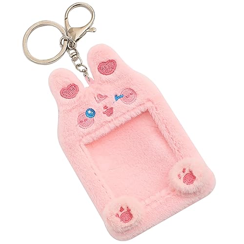 CAXUSD Plüsch-kartenhülle Mit Schlüsselanhänger Kartenhalter Für Ausweise Kreditkarten Schulausweise Busfahrkarten Büroausweise Leicht Und Kompakt von CAXUSD