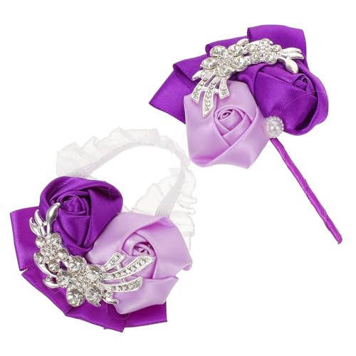 CAXUSD Handgelenks-corsage Brosche mit Funkelnden Strassstein-rosen Leichtes Brautjungfern-accessoire für Hochzeit Abschlussball und Festliche Anlässe von CAXUSD