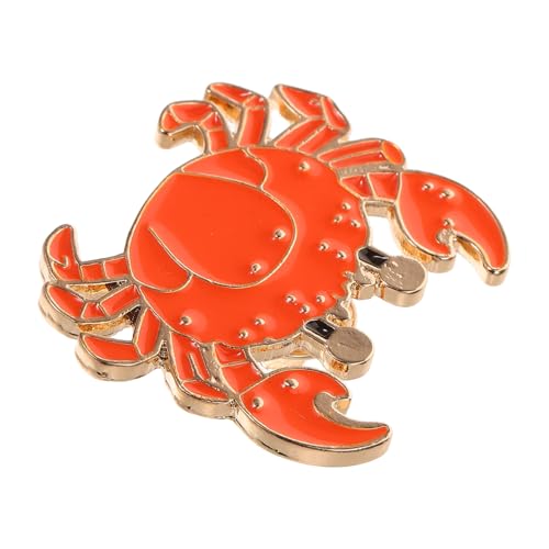 CAXUSD Krabbenbrosche Rucksackstift Hüte-anstecknadel Korsage Brosche Frauen Reversnadel Metallbrosche Stift Tier Brosche Kragennadel Für Damen Frauen Schmuck Süße Nadel Orange Legierung von CAXUSD