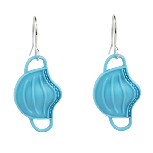 CAXUSD Kreative Blaue Masken Ohrringe Modisch Hängend Damen Ohrschmuck Elegant Langlebig Passend für Alltag Party Hochzeit von CAXUSD