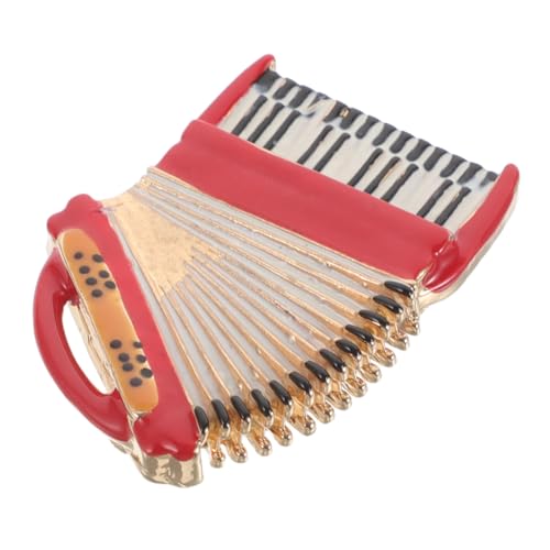 CAXUSD Musikinstrument Brosche Handgefertigt Langlebiger Legierung Akkordeon Design Anstecknadel für Anzüge Mäntel Schals und Jacken Leichter Sicherer Verschluss Stilvolles Accessoire für von CAXUSD