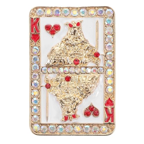 CAXUSD Pokerkarten Brosche mit Glitzersteinen Robuste Legierungsbrosche für Herren und Damen Universelles Accessoire für Hip Hop Stil und Partys CAXUSD Pokerkarten Brosche mit Glitzersteinen Robuste Legierungsbrosche für Herren und Damen Universelles Accessoire für Hip Hop Stil und Partys von CAXUSD