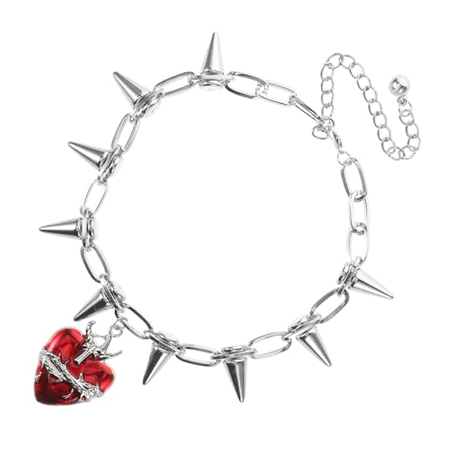 CAXUSD Retro Punk Herz Halskette mit Nieten und Stacheldraht Leichte Legierungskette für Herren und Damen Vielseitiger Schmuck für und Freizeit Einzigartiges für Besondere Anlässe CAXUSD Retro Punk Herz Halskette mit Nieten und Stacheldraht Leichte Legierungskette für Herren und Damen Vielseitiger Schmuck für und Freizeit Einzigartiges für Besondere Anlässe von CAXUSD
