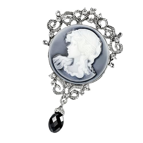 CAXUSD Victorian Brosche Retro Schmuck Brosche für Kleidung Schals und Accessoires für Frauen Vintage Design mit Kristallverzierung Geschenkidee für Besondere Anlässe von CAXUSD