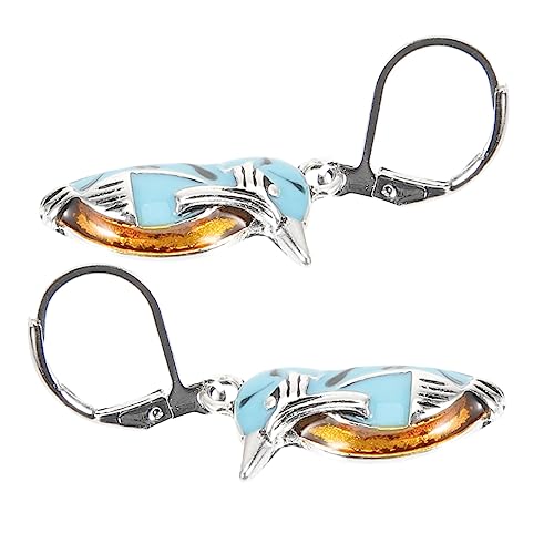 CAXUSD Vintage Silber Ohrringe Damen Kleine Vogel Anhänger Hängende Tier Schmuck Alltag Party von CAXUSD