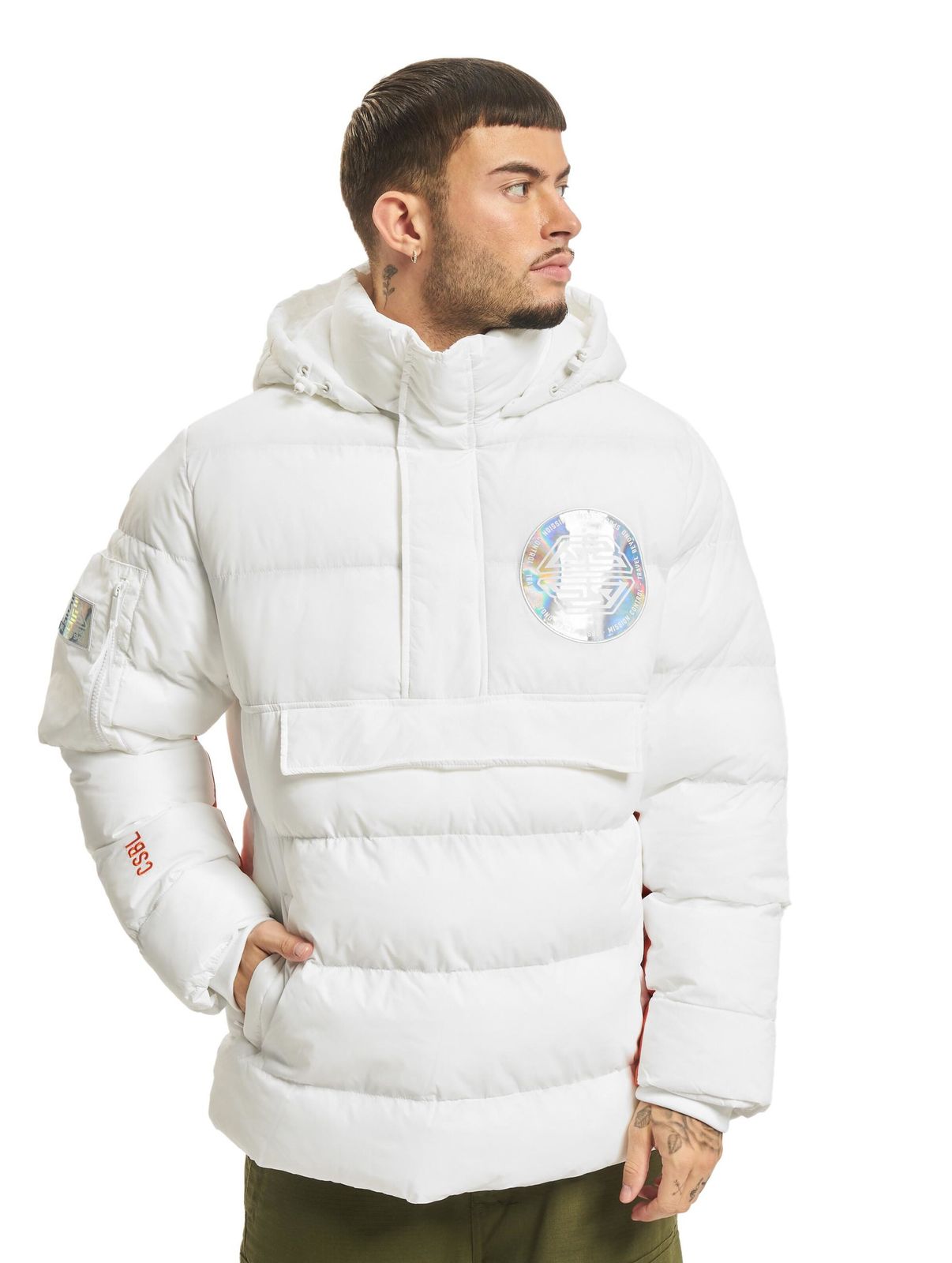 CAYLER & SONS BL Mission Control Half Zip Pufferjacke weiß/orange von CAYLER & SONS