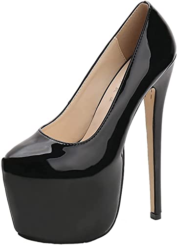 CAZARU Damen 18cm High Heels Plattform Stilettos High Heels Pumps Mode Party Kleid Hochzeit Prom Schuhe Sexy Stripper High Heels Plus Size Unisex von CAZARU