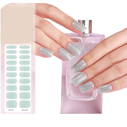 20 Stück Halbgehärtete Gel Nagelstreifen Für Frauen Gel Nagelaufkleber Langlebige Gel Nagelfolien Mit Weichem Glänzendem Gel Finish von CAZSTYK
