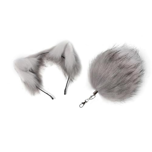 CAZSTYK 2 x Haarreif, langer Tierschwanz-Anhänger, Schlüsselanhänger-Set, Plüschschwanz, Schlüsselanhänger, Schlüsselanhänger, Dekoration, Taschenanhänger CAZSTYK 2 x Haarreif, langer Tierschwanz-Anhänger, Schlüsselanhänger-Set, Plüschschwanz, Schlüsselanhänger, Schlüsselanhänger, Dekoration, Taschenanhänger von CAZSTYK