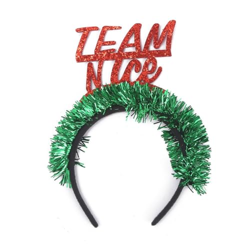 CAZSTYK 2024 Neujahr Erwachsene Teenager Lametta Stirnband Pailletten Buchstaben Haarreifen Karneval Party Kopfschmuck Weihnachten Party Requisiten von CAZSTYK