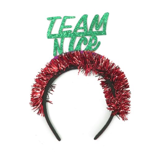 CAZSTYK 2024 Neujahr Erwachsene Teenager Lametta Stirnband Pailletten Buchstaben Haarreifen Karneval Party Kopfschmuck Weihnachten Party Requisiten von CAZSTYK