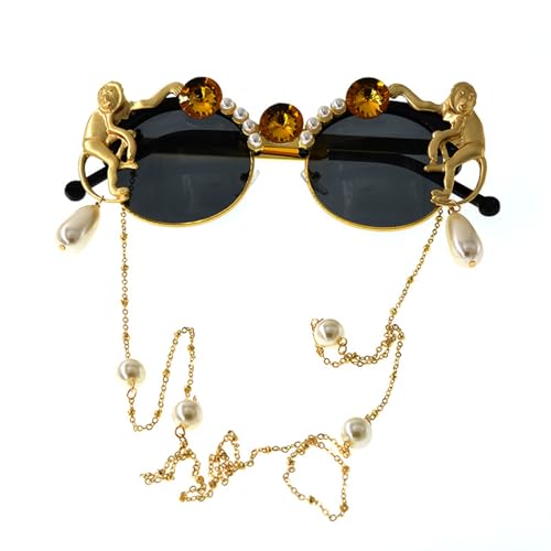 CAZSTYK Barock-Perlenketten-Sonnenbrille mit Sonnenschutz für modische Frauen, einzigartige Stile, alle passenden Outdoor-Brillen, stylischer Strand CAZSTYK Barock-Perlenketten-Sonnenbrille mit Sonnenschutz für modische Frauen, einzigartige Stile, alle passenden Outdoor-Brillen, stylischer Strand von CAZSTYK