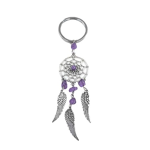 CAZSTYK Böhmischer Traumfänger-Schlüsselanhänger aus Legierung, Naturstein, Flügel-Schlüsselanhänger für Männer und Frauen, Taschenanhänger, Partygeschenke, Zubehör, violett, As detailed discription CAZSTYK Böhmischer Traumfänger-Schlüsselanhänger aus Legierung, Naturstein, Flügel-Schlüsselanhänger für Männer und Frauen, Taschenanhänger, Partygeschenke, Zubehör, violett, As detailed discription von CAZSTYK