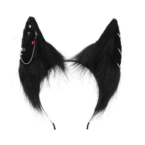 CAZSTYK Cartoon-Füchse Wolf Ohrform Haarreif mit Legierung Ohrring Dekor Haarhalter Cosplay Party Kopfbedeckung für Jugendliche Erwachsene von CAZSTYK
