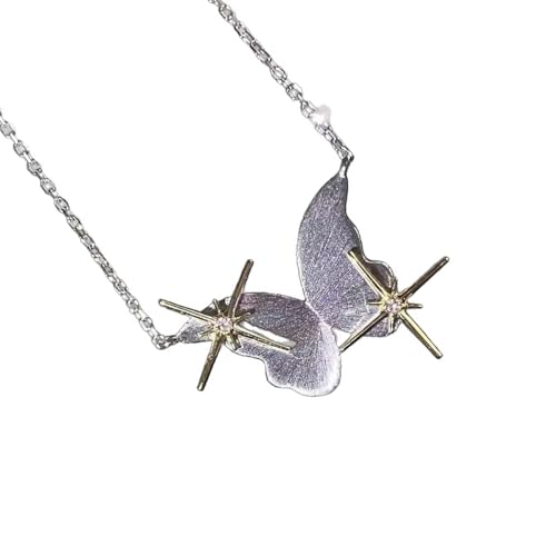 CAZSTYK Delicate Butterfly Star Necklace Sophisticated Collarbone Length Chain With Matte Finish Alloy For Fashion Jewelry Dainty Star And Butterfly Chain Necklace CAZSTYK Delicate Butterfly Star Necklace Sophisticated Collarbone Length Chain With Matte Finish Alloy For Fashion Jewelry Dainty Star And Butterfly Chain Necklace von CAZSTYK