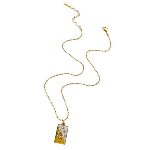 CAZSTYK Fashionable Retro Styles Tarot Card Pendant Necklace For Women Featuring Sturdy Stainless Steel Zodiacs Designs Zircon Inlaid Necklace von CAZSTYK