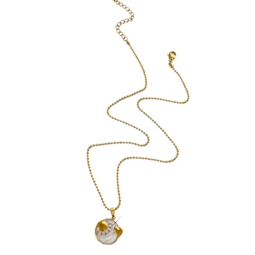 CAZSTYK Fashionable Retro Styles Tarot Card Pendant Necklace For Women Featuring Sturdy Stainless Steel Zodiacs Designs Zircon Inlaid Necklace von CAZSTYK