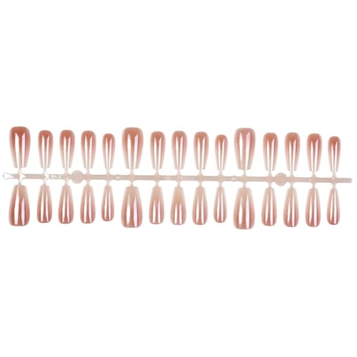CAZSTYK French Tip Press on Nails Long Coffin False Nails Gradient Fake Nails Full Cover Stick on Nails for Women and Girls von CAZSTYK
