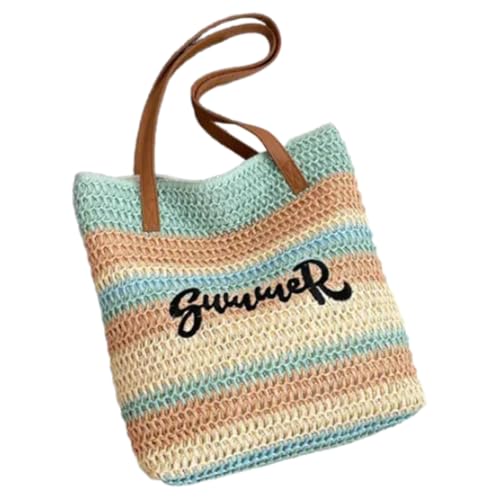 CAZSTYK Freundliche Regenbogen-Strohtasche, leichte und geräumige Handtasche, lässige Schultertaschen, Tragegriff oben, Geldbörse für den täglichen Gebrauch, 1 CAZSTYK Freundliche Regenbogen-Strohtasche, leichte und geräumige Handtasche, lässige Schultertaschen, Tragegriff oben, Geldbörse für den täglichen Gebrauch, 1 von CAZSTYK