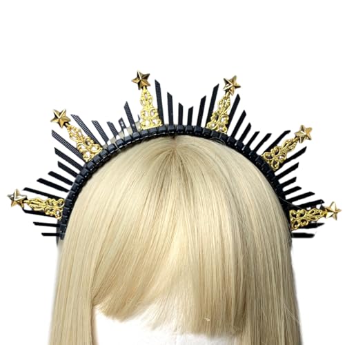 CAZSTYK Gothic Stirnband Prinzessin Kopfschmuck Festzug Abschlussball Party Requisiten Spiked Vintage Tiaras Haarreifen für Gottheiten Frauen CAZSTYK Gothic Stirnband Prinzessin Kopfschmuck Festzug Abschlussball Party Requisiten Spiked Vintage Tiaras Haarreifen für Gottheiten Frauen von CAZSTYK