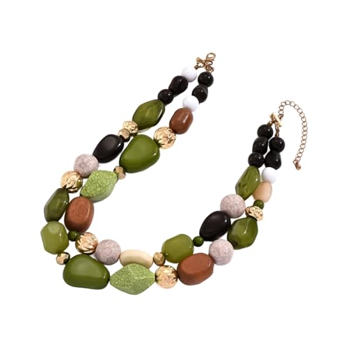 CAZSTYK Handmade Ethnic Multilayer Beaded Necklace Neckchain With Adjustable Length Detailing For Women Daily Wear Statement Necklace von CAZSTYK
