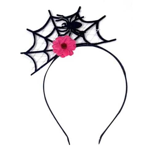 CAZSTYK Lustiges Araneid Stirnband Geburtstag Party Cosplay mit Blume Spinnennetz Kopfbedeckung Haarschmuck Halloween Kostüm Haarband von CAZSTYK