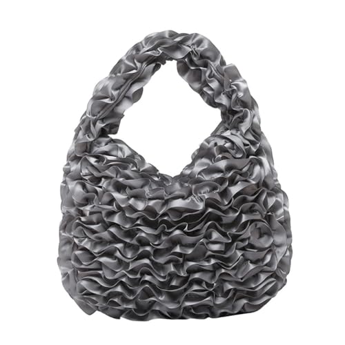 CAZSTYK Moderne Handtasche mit Plissee-Effekt, praktischer Polyester-Griff oben, geräumiges Design für Büro, Pendeln und den täglichen Gebrauch, grau CAZSTYK Moderne Handtasche mit Plissee-Effekt, praktischer Polyester-Griff oben, geräumiges Design für Büro, Pendeln und den täglichen Gebrauch, grau von CAZSTYK