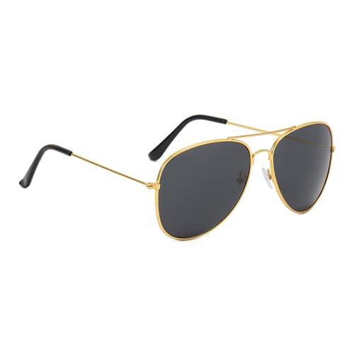 CAZSTYK Modische Brille mit Metallrahmen, Blendungsreduzierung, PC-Linse, UV400, für Autofahren und Reisen, Outdoor-Sport, Mode, Goldener Rahmen, graues Stück CAZSTYK Modische Brille mit Metallrahmen, Blendungsreduzierung, PC-Linse, UV400, für Autofahren und Reisen, Outdoor-Sport, Mode, Goldener Rahmen, graues Stück von CAZSTYK