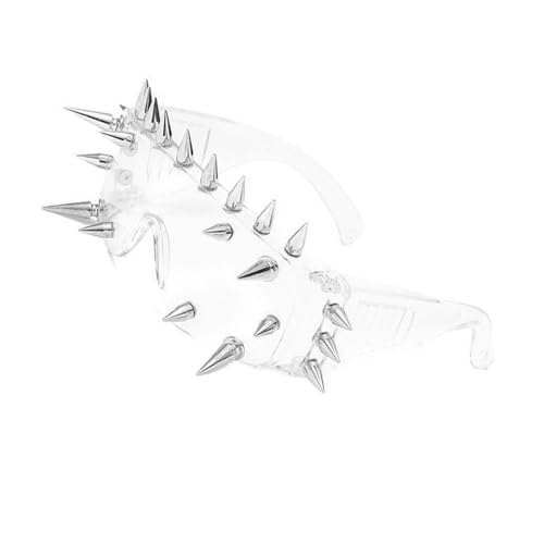 CAZSTYK Modische Steampunk-Sonnenbrille mit Nieten, Retro-Stil, stilvolle Brille für Damen und Herren, Festival, 25 Nieten, Transp CAZSTYK Modische Steampunk-Sonnenbrille mit Nieten, Retro-Stil, stilvolle Brille für Damen und Herren, Festival, 25 Nieten, Transp von CAZSTYK