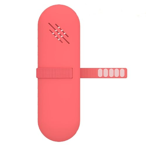 CAZSTYK Reise-Make-up-Pinselhalter, Kosmetiktasche, Kulturbeutel, Organizer, Silikon-Geldbörse für Damen und Mädchen, rosarot von CAZSTYK