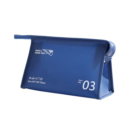 CAZSTYK Strapazierfähige und leichte Sommer-Kosmetiktasche, PVC-Make-up-Tasche, Strandtasche, Reise-Kulturbeutel für Damen und Mädchen, cyan von CAZSTYK