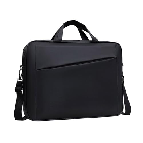 CAZSTYK Vielseitige, wasserabweisende Oxford-Laptop-Umhängetasche, geräumige Handtasche mit mehreren Fächern für Arbeit und Schule, Notebook-Tasche, Schwarz , One Size von CAZSTYK