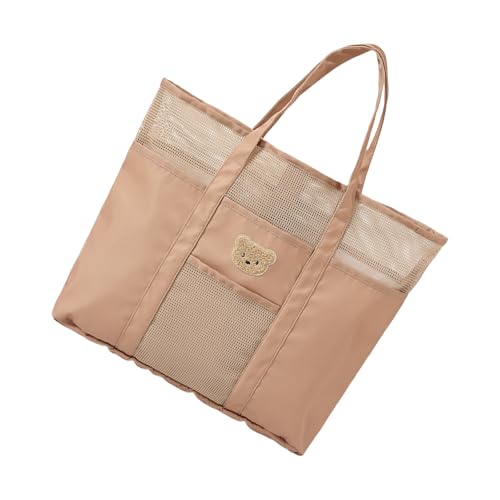 Cartoon Bear Mummy Bag Travel Carrying Case Lightweight and Multifunctional Portable Organizer Handbag for Outdoor Travel Hand Bag, dunkles kaki von CAZSTYK