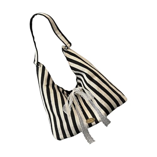 Damen-Achseltasche, trendige Handtasche, passend zu Unterarm-Geldbörse, gestreifte Umhängetasche, stilvoll, Pendeln für den täglichen Gebrauch, Schultertasche, lässige Achselhöhle, gestreifte von CAZSTYK