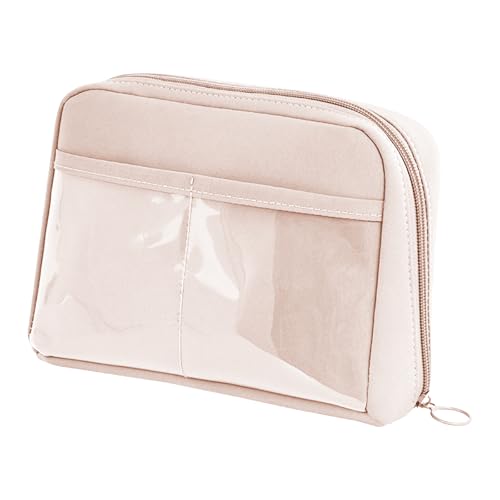 Hohe Kapazität Stifttasche 12 Fächer Federmäppchen 12 Fächer Marker Stift Organizer Kunstbedarf Tasche Große Kapazität Bleistift, beige von CAZSTYK