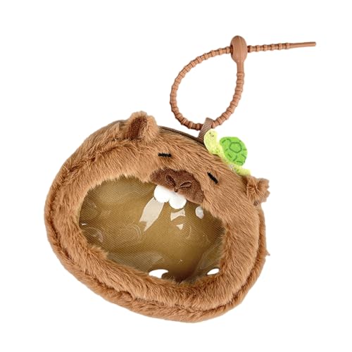 Praktische Capybara Plüsch-Münzgeldbörse, weiche Kleingeldtasche, multifunktionale Geldtasche zum Organisieren von Karten und Schmuckstücken, Capybara-Zubehör-Organizer, schildkröte, Mass Beauty von CAZSTYK