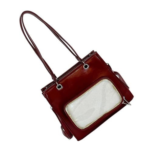 Süße coole Itabag Umhängetasche Handtasche transparent Itabag Kuriertasche Mode Satchel Handtasche Daypacks Ita Crossbody Messenger Shoulder, rot, One Size von CAZSTYK