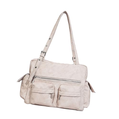 Tragbare Damentasche für Herbst Winter Große Kapazität Schultertaschen PU Leder Unterarm Geldbörse Pendeln Handtasche Utility Umhängetasche, D, One Size von CAZSTYK