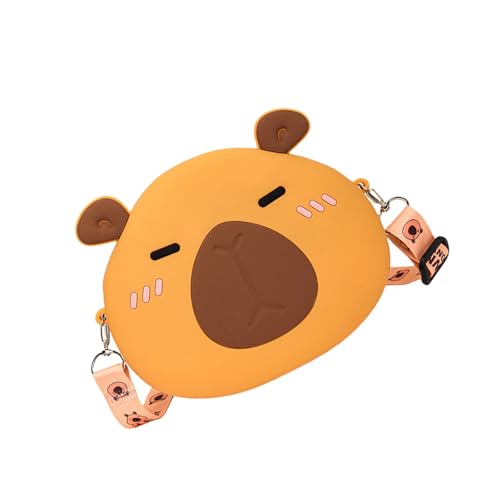 Umhängetasche aus Silikon, geeignet für Erwachsene und Kinder, verleiht jedem Outfi Capybara-Geschenk Persönlichkeit, F, One Size von CAZSTYK