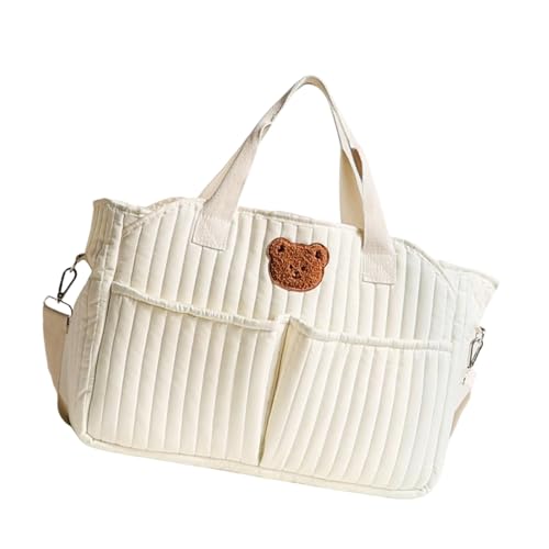 Wickeltasche, leichte Schultertasche, großes Fassungsvermögen, spritzwassergeschützt, mehrere Fächer, Handtasche, leicht zu reinigen, Einzelner Bär von CAZSTYK