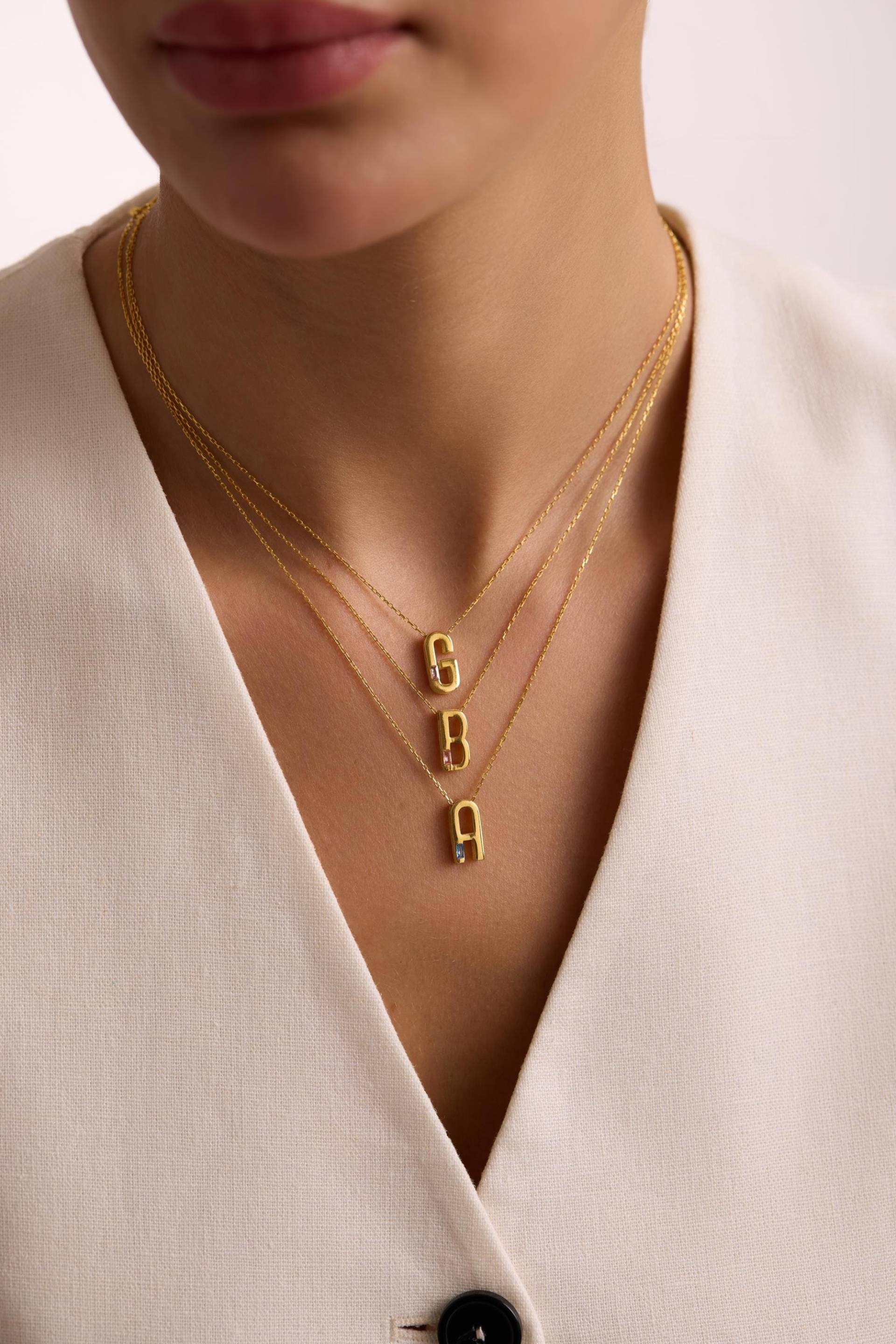 Personalisierte Geburtsstein Anhänger - Einzigartiges Geschenk Gestalten Sie Ihre Halskette von CAsilverDesign