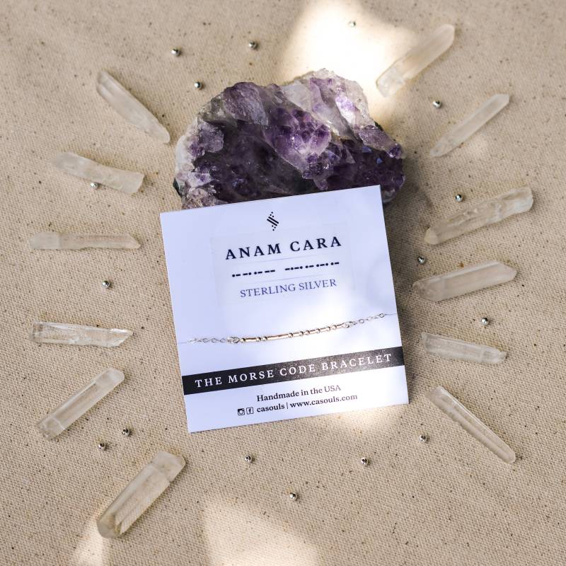 Anam Cara Morse-Code Armband Anam Cara Halskette Seelenfreund Geschenk Freundschaftsarmband Seelenverwandte Seelenschwester Lou von CAsouls