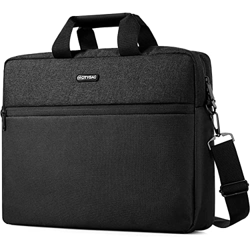15.6 Inch Laptop Bag - Laptop Shoulder Bag, Business Briefcase Laptop Case - Compact PC, Tablet/computer Carrying case With Accessory Storage Pockets (Grey Melange) von CB CITY BAG