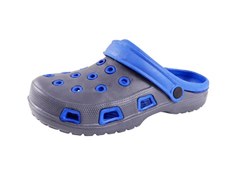 CB Home & Style Damen Herren Clogs Unisex Gartenclog Gartenschuh Hauschuh Größen 36-46 (41, Dunkelgrau/Blau) von CB Home & Style