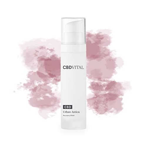 CBD Urban Antiox | 125 mg Cannabidiol | 50 ml | Mit Hyaluron & Grüntee Extrakt | Unisex | Anti Aging Pflege für Männer & Frauen | 100% vegan | BIO Naturkosmetik von CBDVITAL by VITRASAN