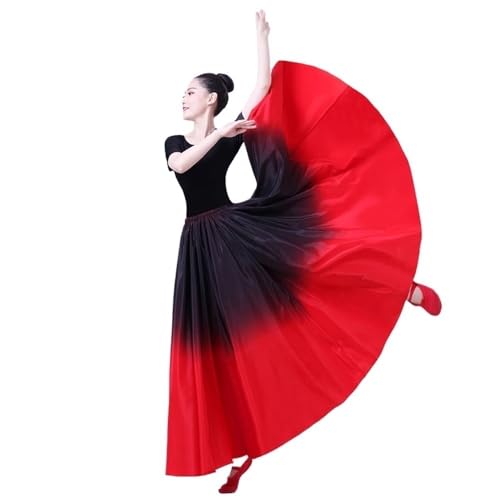 Flamenco-Rock for Damen, 180/360/540/720 Grad Rundum-Swing-Rock, spanisches Tanzkostüm, fließender, gerüschter Lagenrock for Auftritte, Halloween-Party, rotes Buntstift-Themen-Outfit(Type B_720 DEGREE Flamenco-Rock for Damen, 180/360/540/720 Grad Rundum-Swing-Rock, spanisches Tanzkostüm, fließender, gerüschter Lagenrock for Auftritte, Halloween-Party, rotes Buntstift-Themen-Outfit(Type B_720 DEGREE von CBFGGOEUDFBS