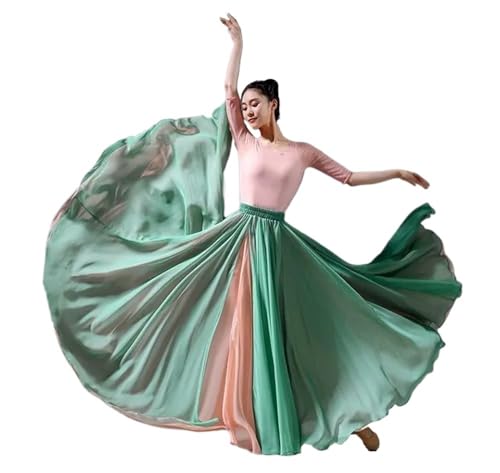 Flamenco-Rock for Damen, 720-Grad-Vollkreis-Swing-Rock, spanisches Tanzkostüm, fließender, gerüschter Lagenrock for Auftritte, Halloween-Party, rotes Buntstift-Themen-Outfit for Erwachsene(Green_85cm) Flamenco-Rock for Damen, 720-Grad-Vollkreis-Swing-Rock, spanisches Tanzkostüm, fließender, gerüschter Lagenrock for Auftritte, Halloween-Party, rotes Buntstift-Themen-Outfit for Erwachsene(Green_85cm) von CBFGGOEUDFBS
